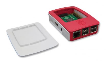 Virallinen muovikotelo Raspberry Pi 3 B & B+ -tietokoneille, valkoinen & vadelma